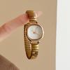 GEDI Elegant Watches for Woman Minimalist Light Blue Small Dial Quartz Ladies Watch Elastic Strap Silver Clock Girlfriend Gift