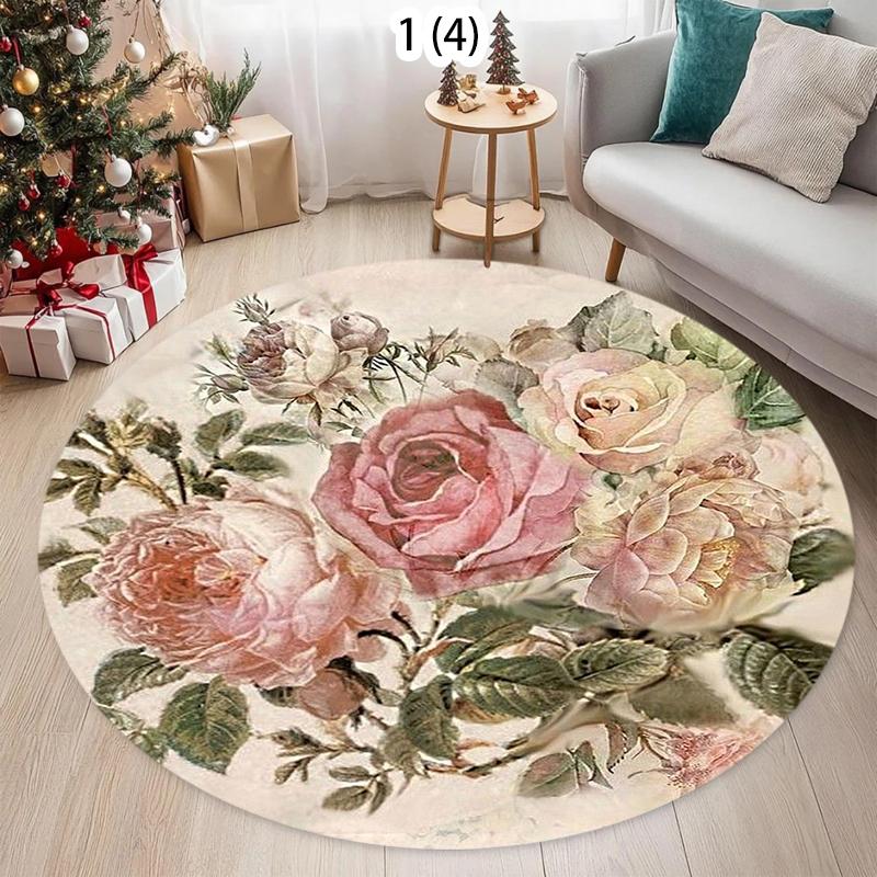 3D Carpet Abstract Tree Round Rug