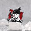 And Eyecatching Black White Cartoon Character Brooch Unique Anime Alloy Pin For Fashion Lovers