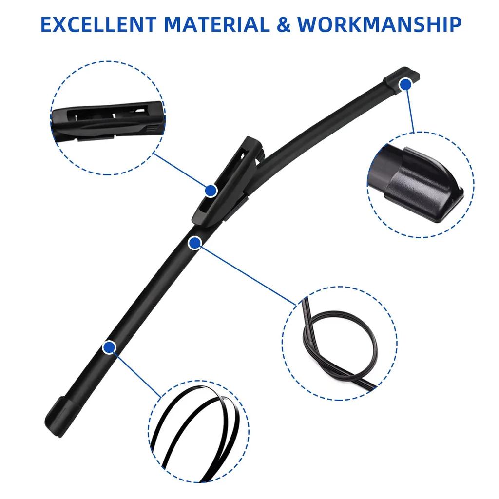 2PCS Wiper Blades Set Kit For Fiat Fiorino MK3 2008-2013 Front Windshield Brushes Windscreen Window Accessories