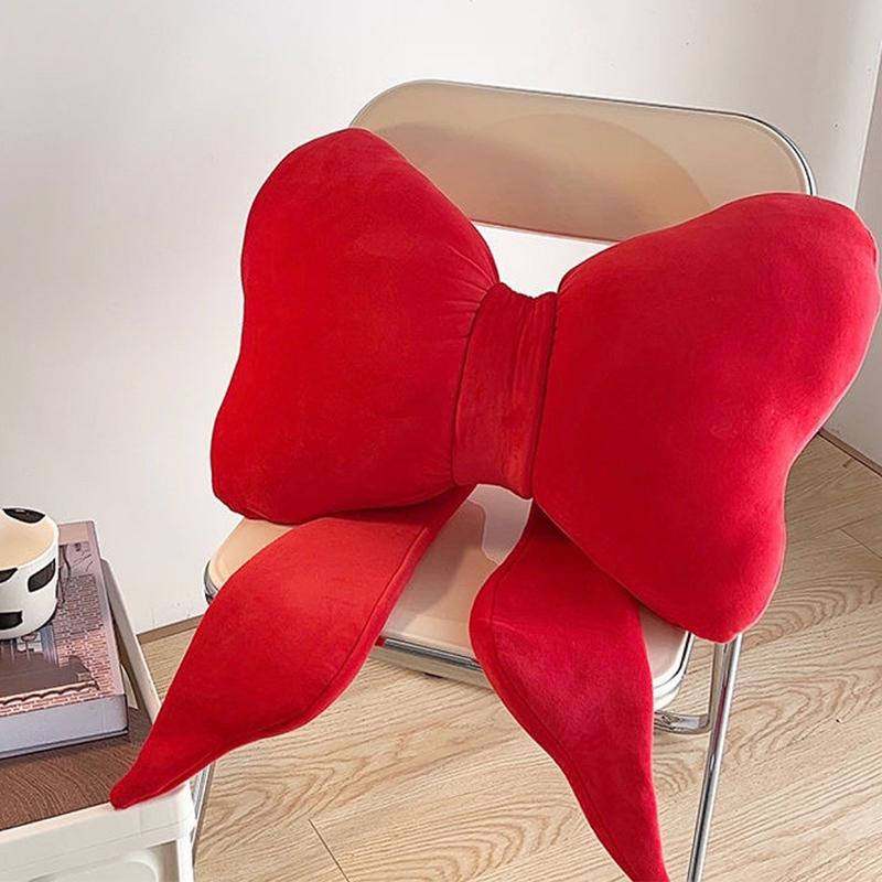 Большая подушка-бантик для украшения комнаты для девочек подушка для спинки дивана и кресла утолщенная подушка в форме галстука-бабочки декор для сиденья дивана и свадебной комнаты 70x40cm 9215₽