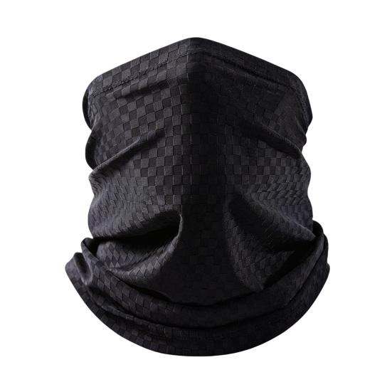 Cycling Face Guard Breathable Ice Gaiter Face UV Protection UPF50 Silk Neck Guard чёрный