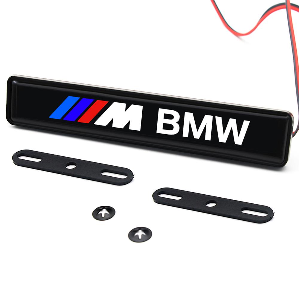 LED Front Grille Mesh Badge Light For BMW M X5 X3 X1 7 5 3 2 1 Series Bumper Grill Glowing Emblem Lamp Replacement Accessory
