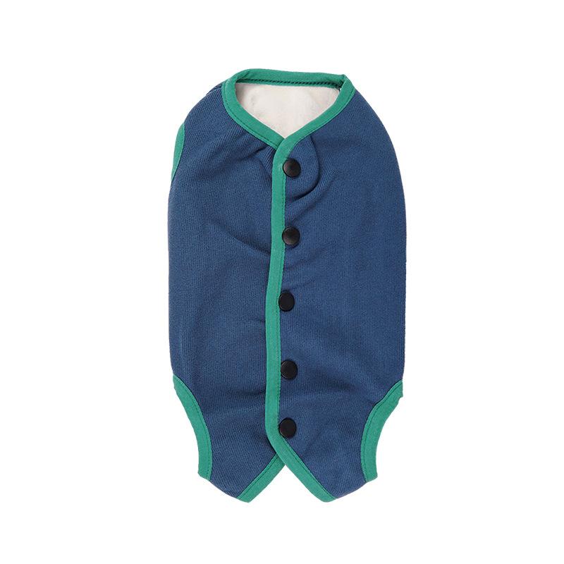 

Небольшая разница в цвете одежды для собак, плюшевая теплая одежда на четырех лапах для осени и зимы, домашняя одежда для питомцев для защиты от холода XL синий