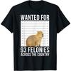 Wanted for Capybara Humorous Funny Unique Design Printed Tshirt Men Crewneck Cotton Short Sleeve Unisex Casual Summer Tee Tops