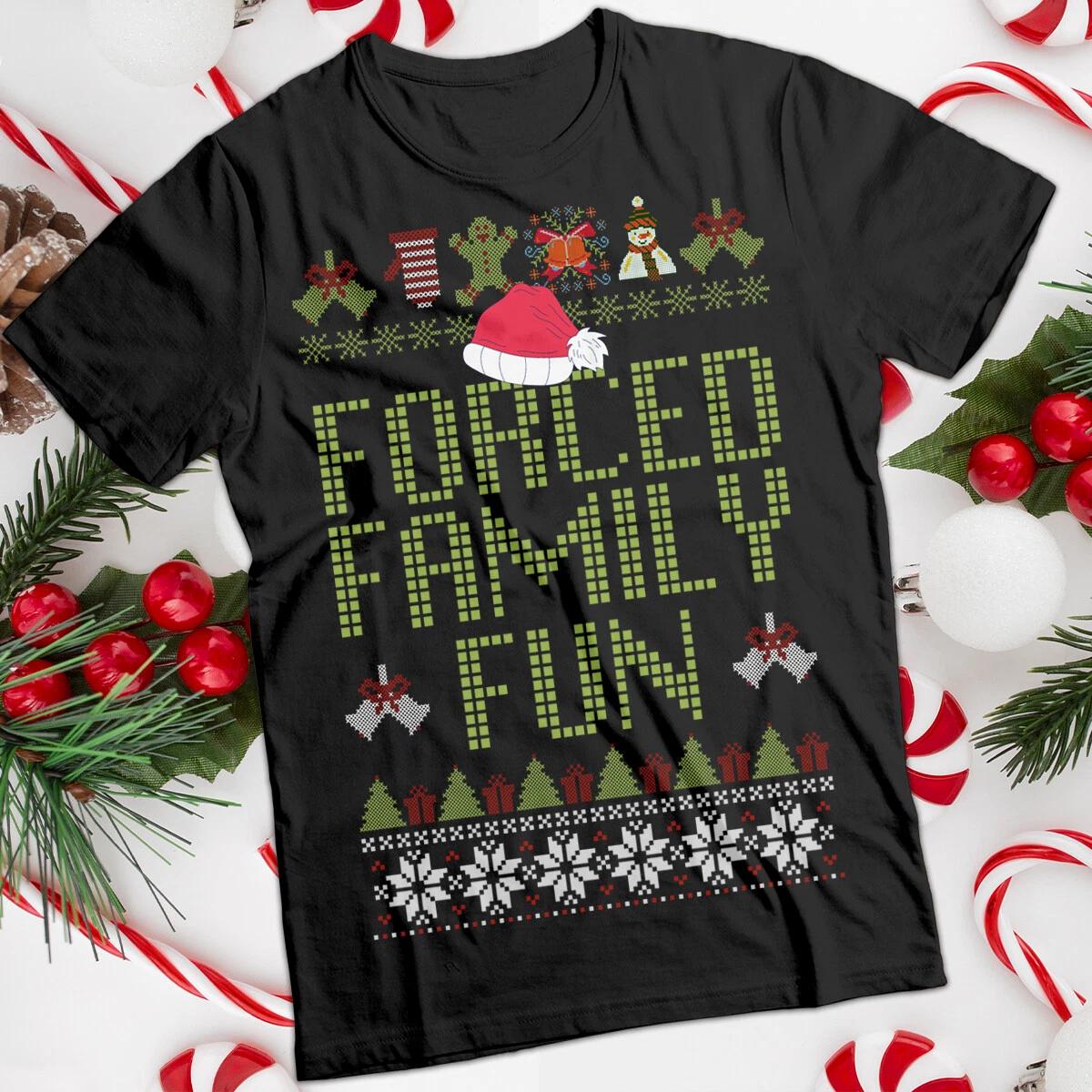 

Ugly Christmas T-Shirts Forced Family Fun Mens and Womens Tee #MC M