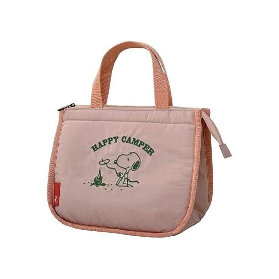 [Rootote] 8605 SNOOPY Snoopy Simple Insulated Lunch Tote Bag IP Thermo K Deli Peanuts-9B (03 H-CAMPER Pink)