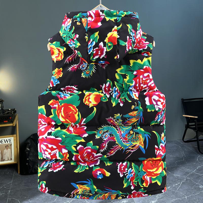 Fashion Men's Warm Vest Winter Sleeveless Jackets Plus Size Thick Man Coat Hooded