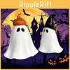 Fun Halloween Ghost Pumpkin Cauldron Decorative Resin Figurine For Family Decor