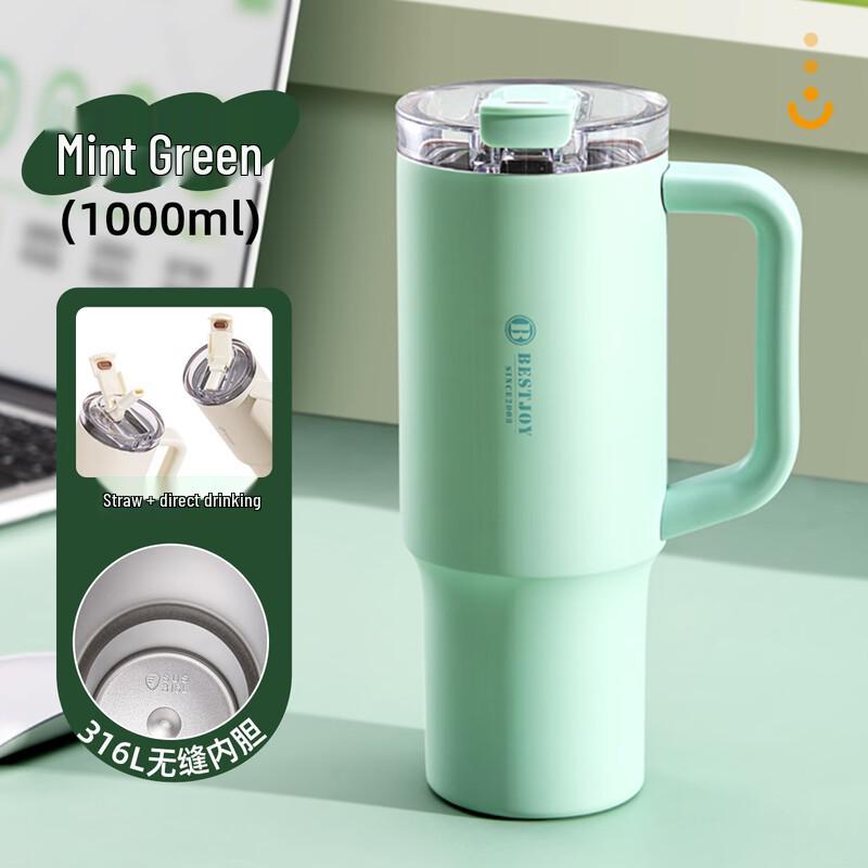 Fuguan Shixi 316L Stainless Steel 1000ml Dual-Drink Insulated Bottle
