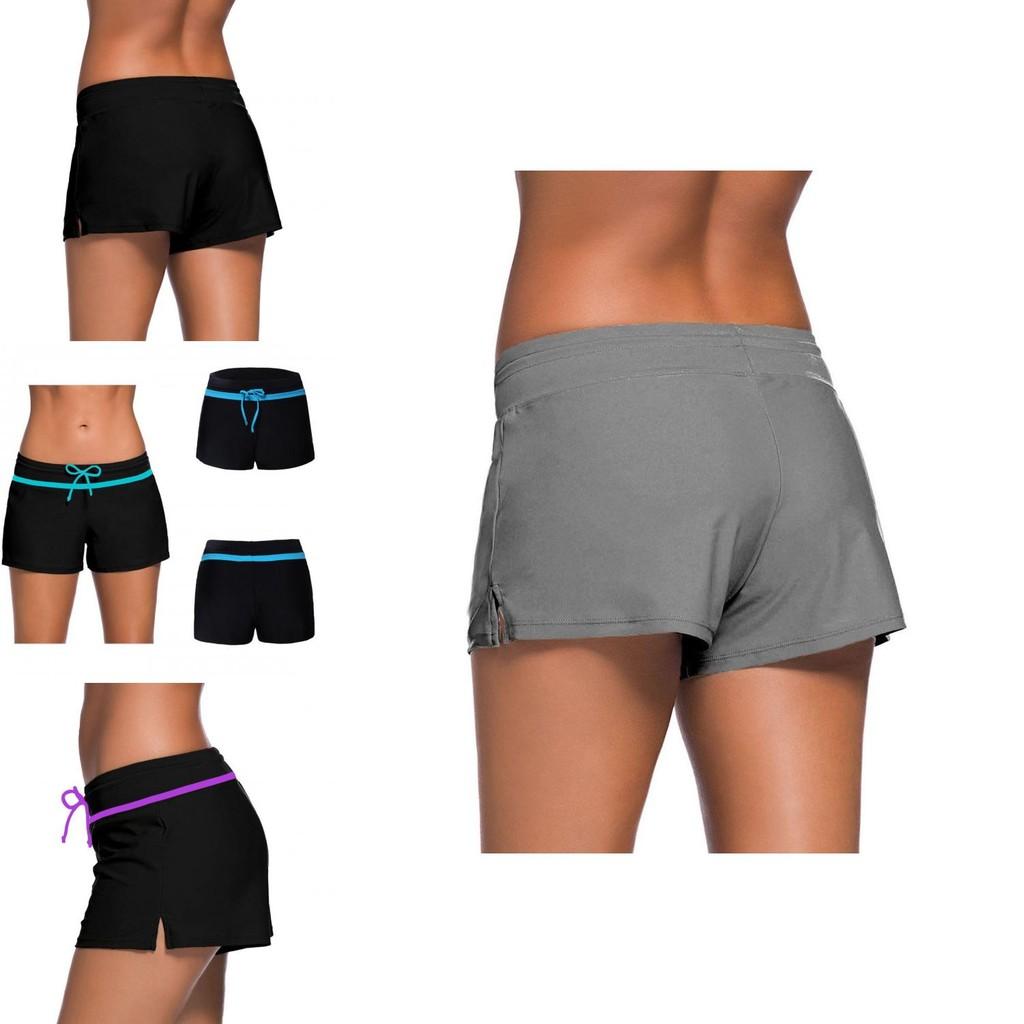 Plus Size Square Swim Shorts For Women Conservative Frenulum Design With Large Size And Good Elasticity