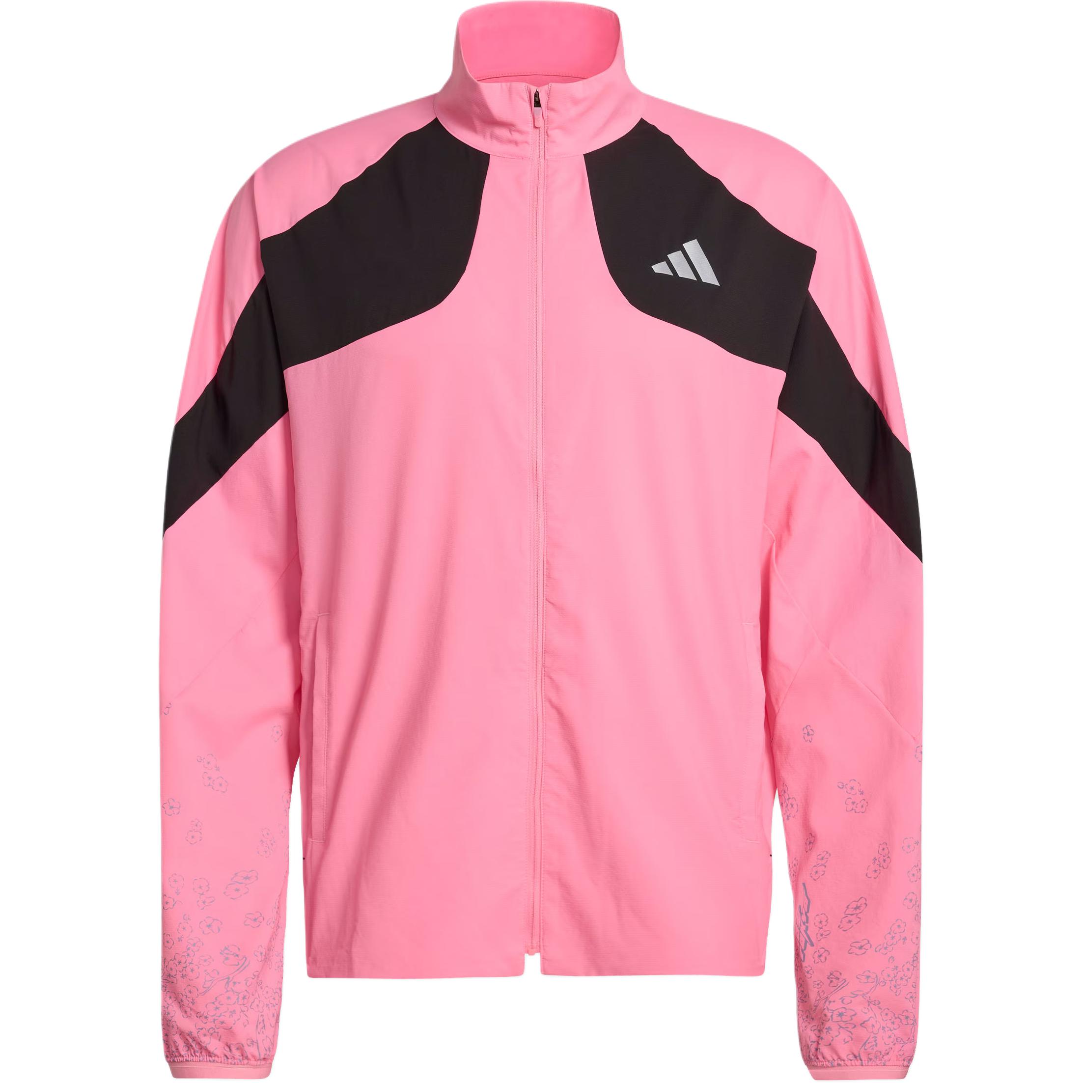 Adidas Adizero Tokyo Jacket Cherry Blossom Pattern Comfortable Sports Long Sleeve Running Jacket Men Jacket KC1237 L