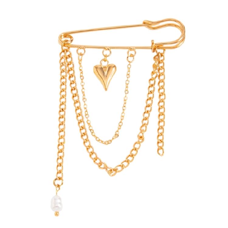 Elegant Metal Chain Tassels Brooch Badge With Layered Effect For Adding Flair To Coats Bags And Various Garments