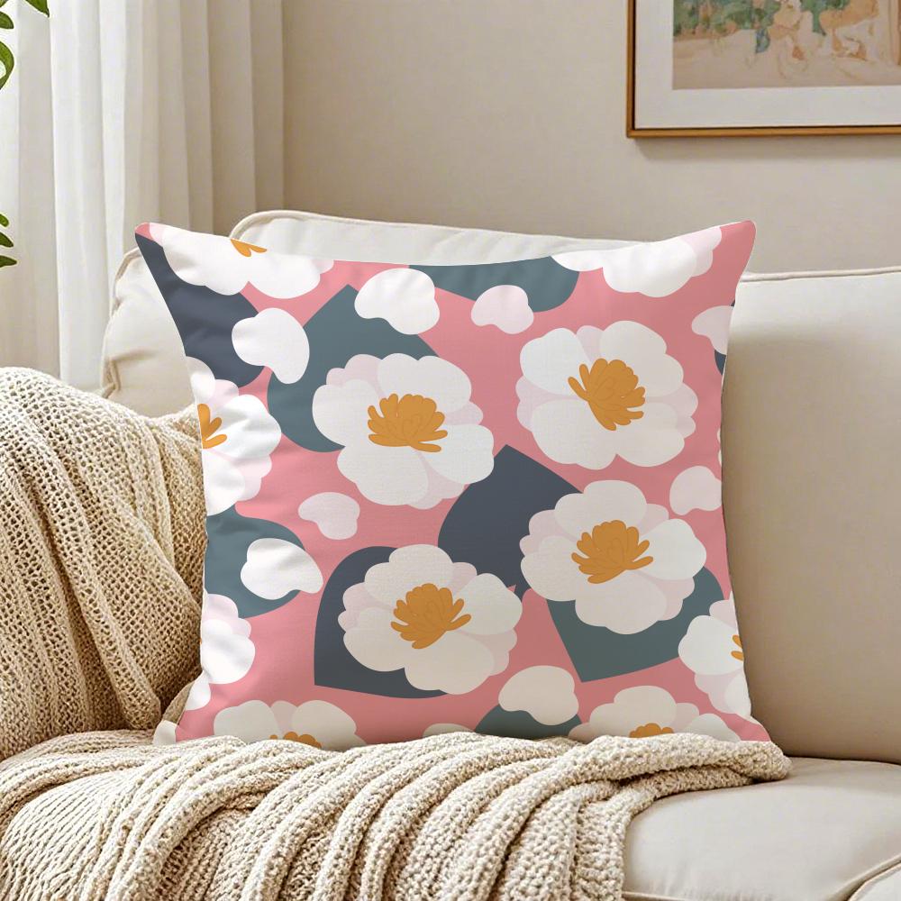 Kleurrijke Bloemen Kussenhoes Linnen Kussensloop Zacht voor Bank Bed Woonkamer Decor