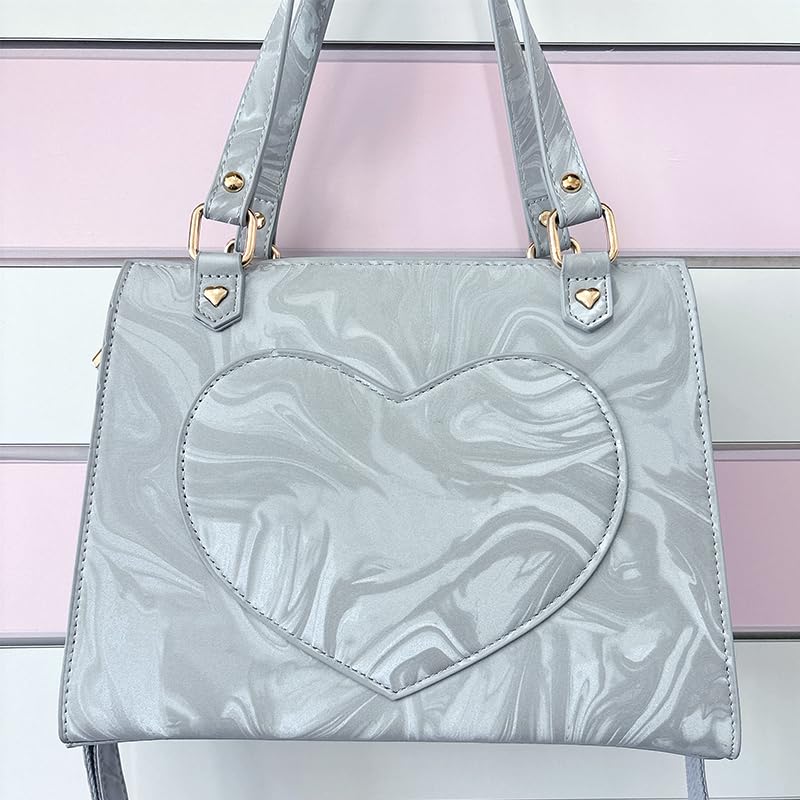 Marble Ita Bag with Can Badge Otaku Ita Clear Gray [Ugou Xiaopu] Case, Goods, g.triger Bag, Bag, Transparent, [Product]
