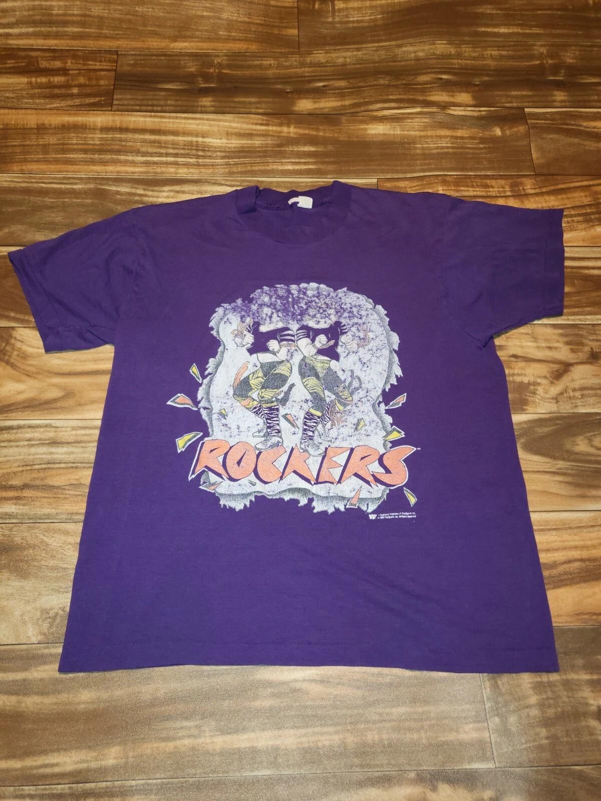 Vintage RARE 1989 WWF The Rockers Shawn Michaels Marty J Wrestling T-Shirt M/L 2XL
