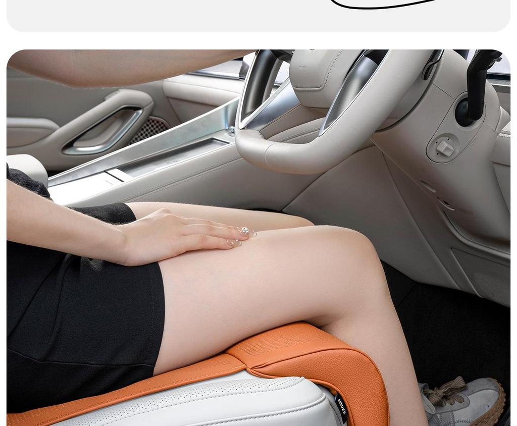 Yangwang Car Seat Cushion with Integrated Leg Rest, All-Season Comfort, Breathable Lychee Pattern for Driver and Passenger Seats