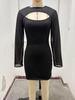 Elegantes Europäisches & Amerikanisches Stil Schal Langarm Rock Kleid - Damenmode