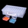 1PC Transparent Plastic Box Nail Decoration Packaging Box Female Jewelry Handheld Diy Handmade Material Desktop Storage Box Set