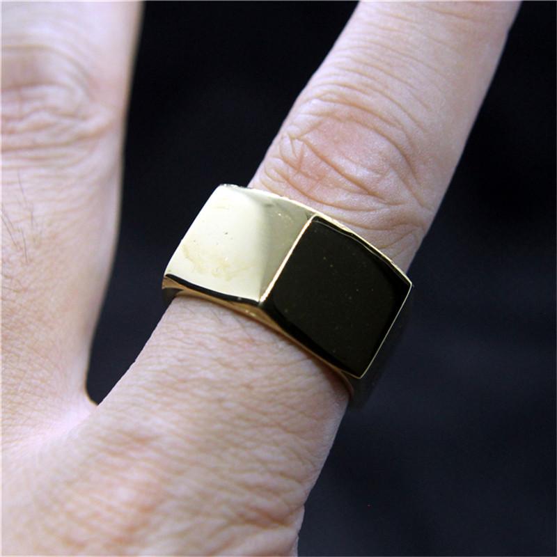 316L Stainless Steel Punk Nut Ring Fadeless Rustless Biker Jewelry US Size 7-13 7 золотистый