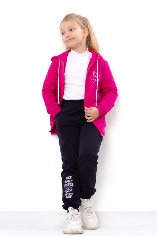 Girls' Warm Tracksuit – Zip-up Hoodie and Sporty Pants Set, Demi-season 6018-023-33-5 HC