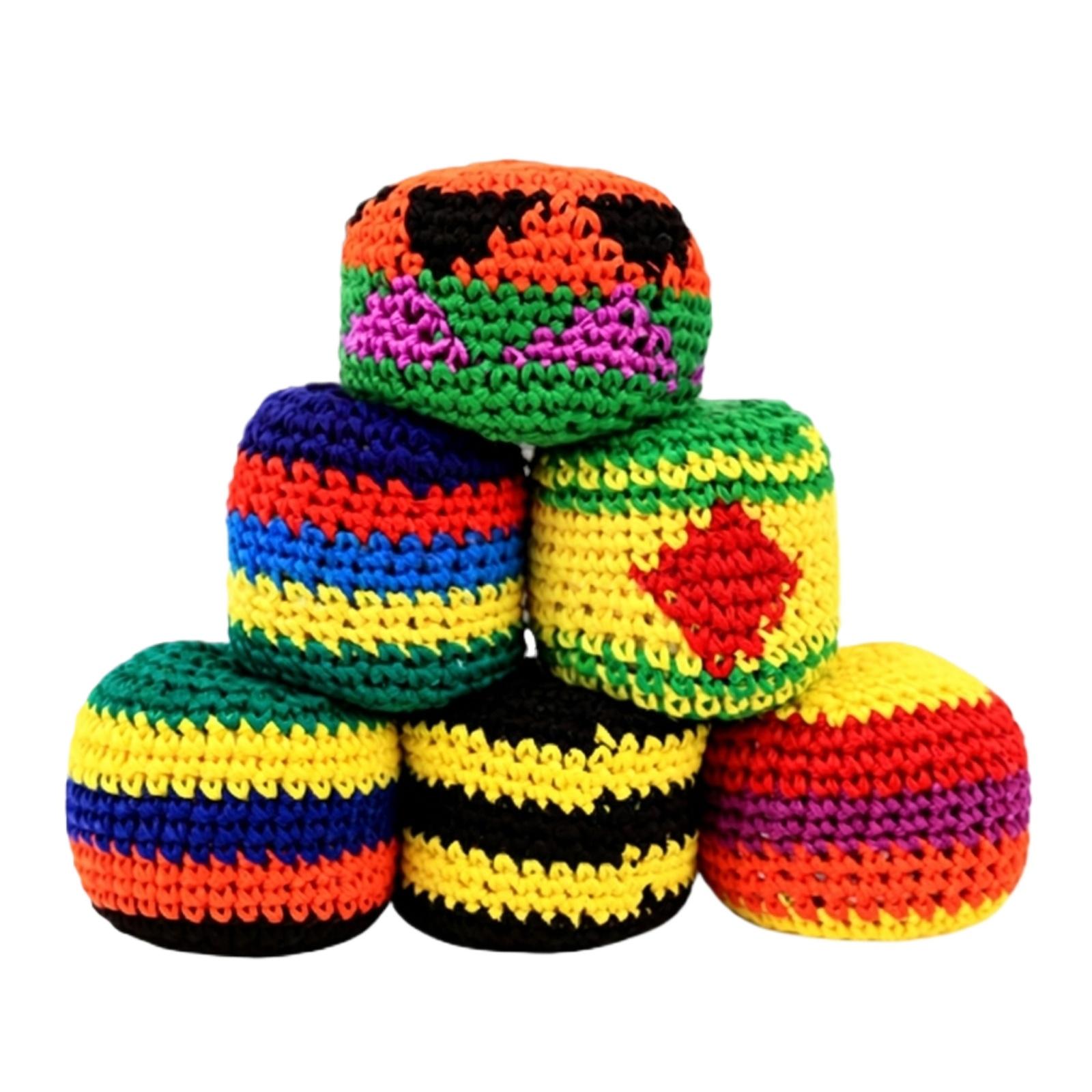 

6 Pack Hand Woven Juggling Balls Lightweight Portable Coordination Training Set for Daily Entertainment and Practice One Size