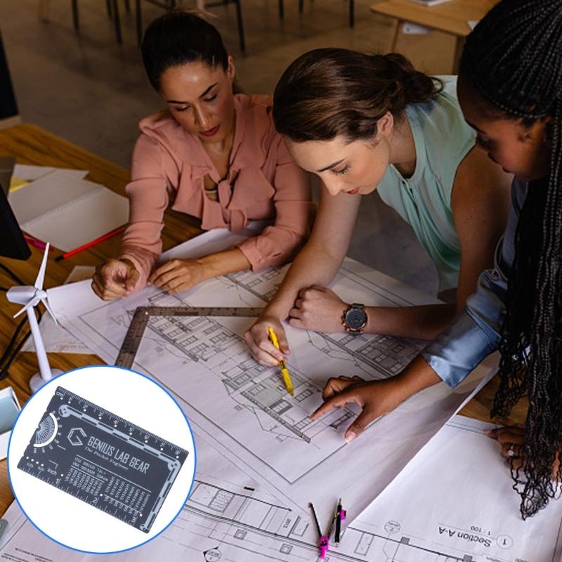 High Accuracy Alloy Scale Engineering Ruler Lightweight Measuring Instrument For Architects Designers Technical Drawing