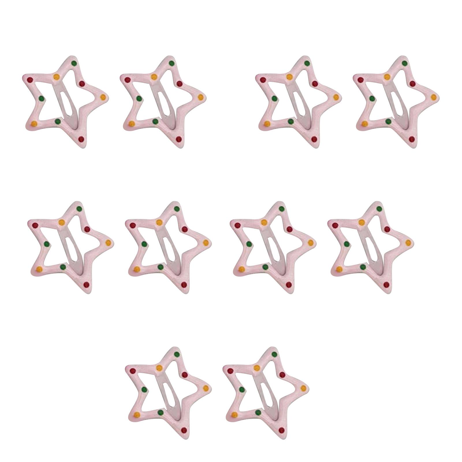 

5 пар заколок со звездой для девочек, заколка для волос BB, заколки со звездой, заколка для волос со звездой для детей, боковая заколка для челки, заколка со звездой светло-розовый