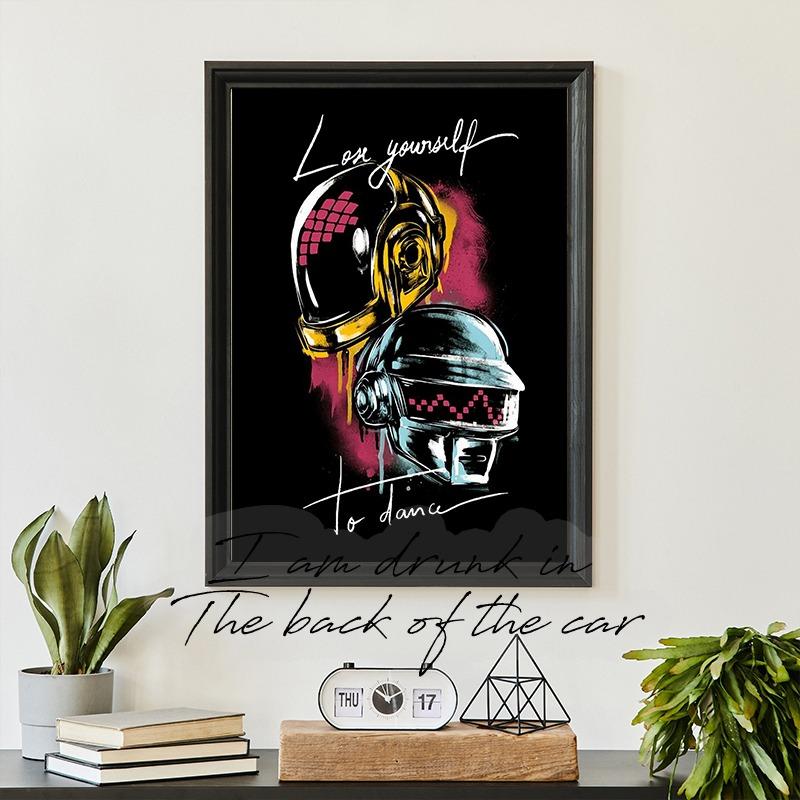Savages Daft Punk Band Poster Canvas Prints Music Band Daft Punk Wall Art Decor Bar Home Fans Wall Decoration Music Prints Gitf