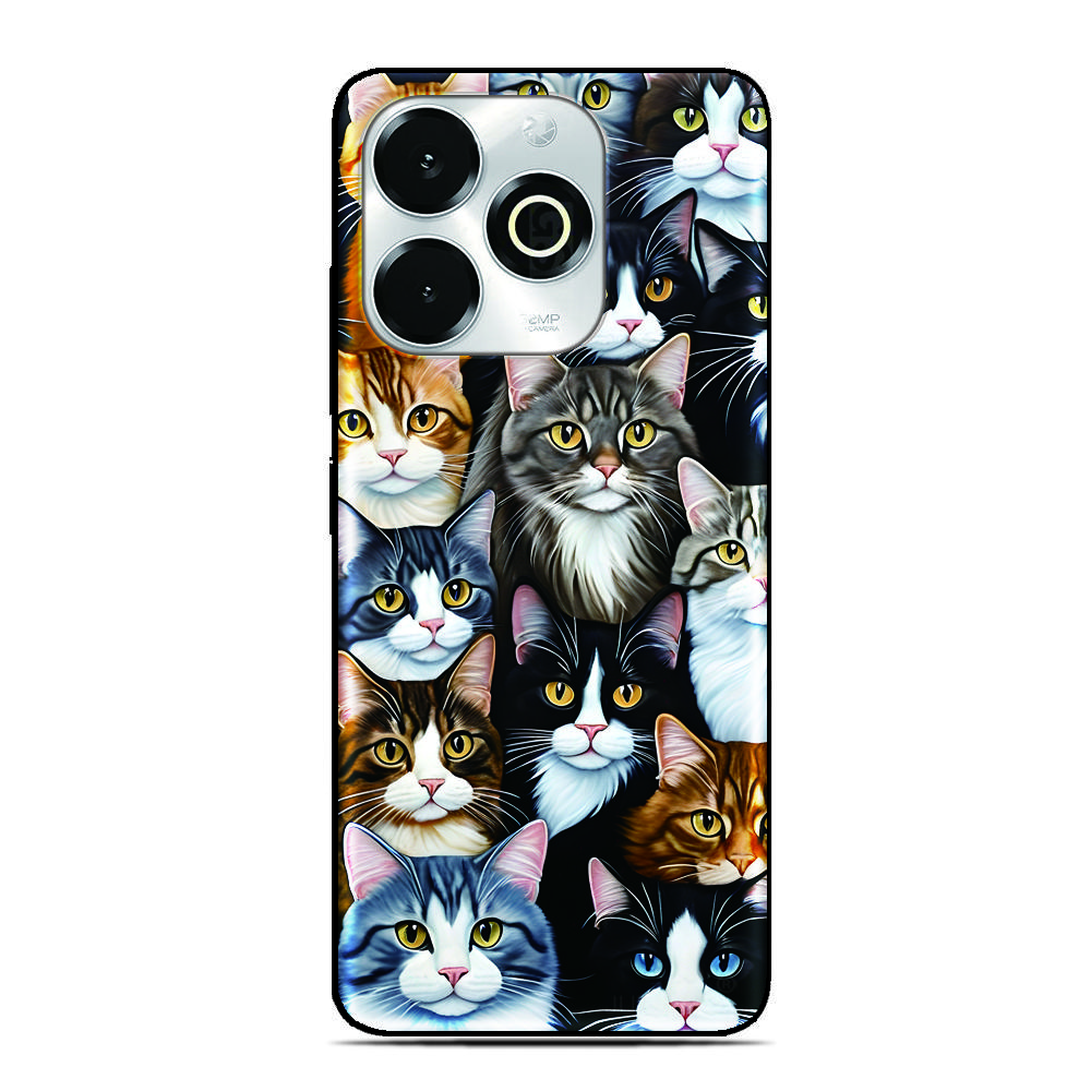 Cute Cat Photo Phone Case For Blackview Wave 9C 8C 6C Shark 9 Color 8 A100 A96 A95 A90 A85 A80 A70 A55 A53 A52 A200 Pro Cover