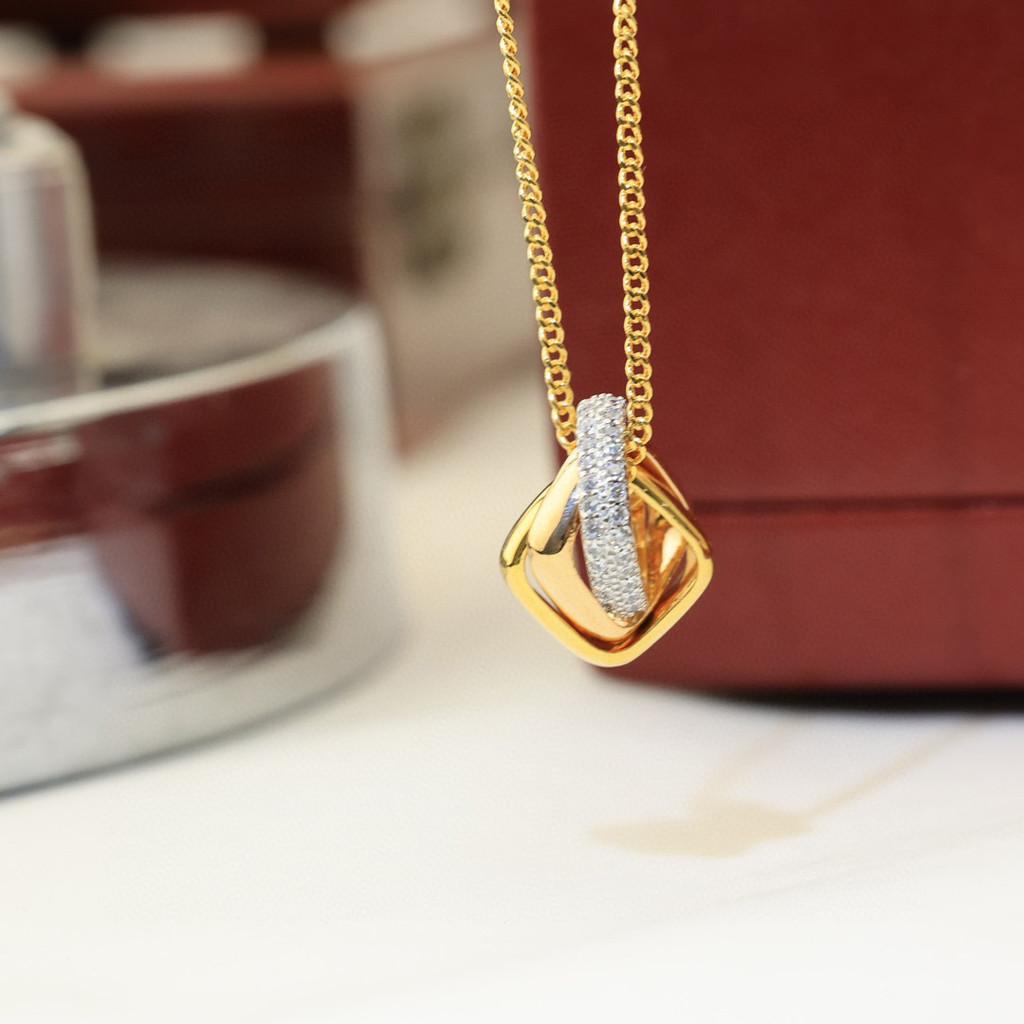 100th anniversary limited edition necklace, three color three ring necklace, shipped in V gold material, thick gold electroplating precision version