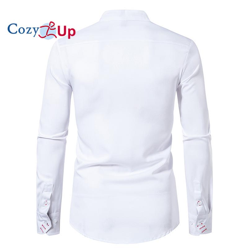 Cozy Up Men's Dress Shirts Long Sleeve Wrinkle-Resistant Casual Button Down Shirt