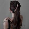 Big Hairpin Fine Workmanship Charming Compact Solid Color Banana Vertical Hair Barrette for Party
