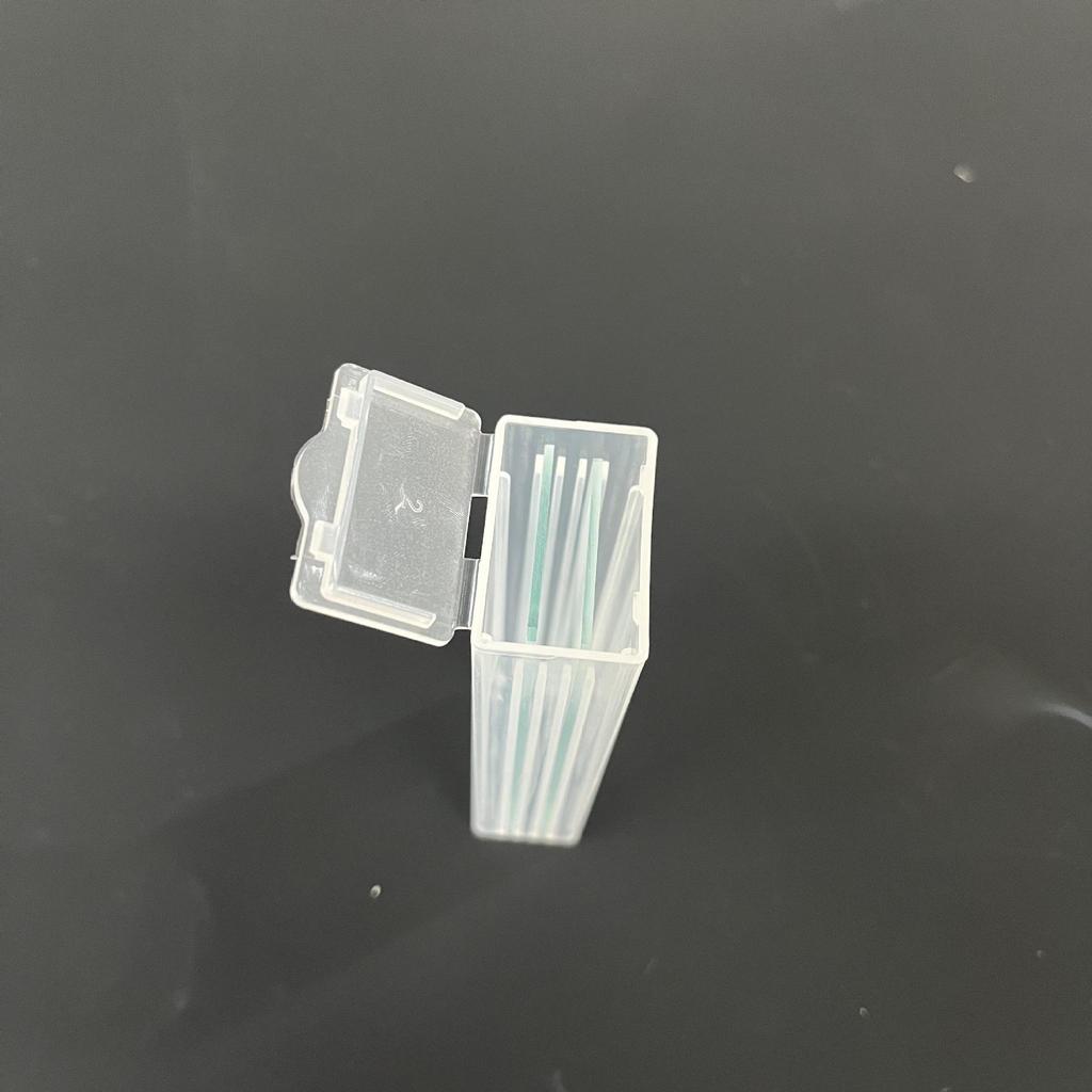 Plastic 5-Piece Slide Box for Pathology Slides, Transparent Storage Box with Mailing Clip