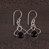 Black Tourmaline Gemstone 925 Solid Silver Jewelry Handmade Boho Earrings 1.50" EE-2-27