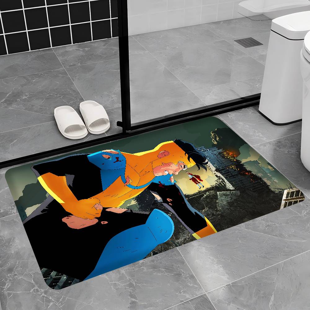 Superhero Invincible Anime Movie Door Mat Kids Room Bedroom Decoration Balcony Anti-Slip Doormat Living Room Doormat Area Rug