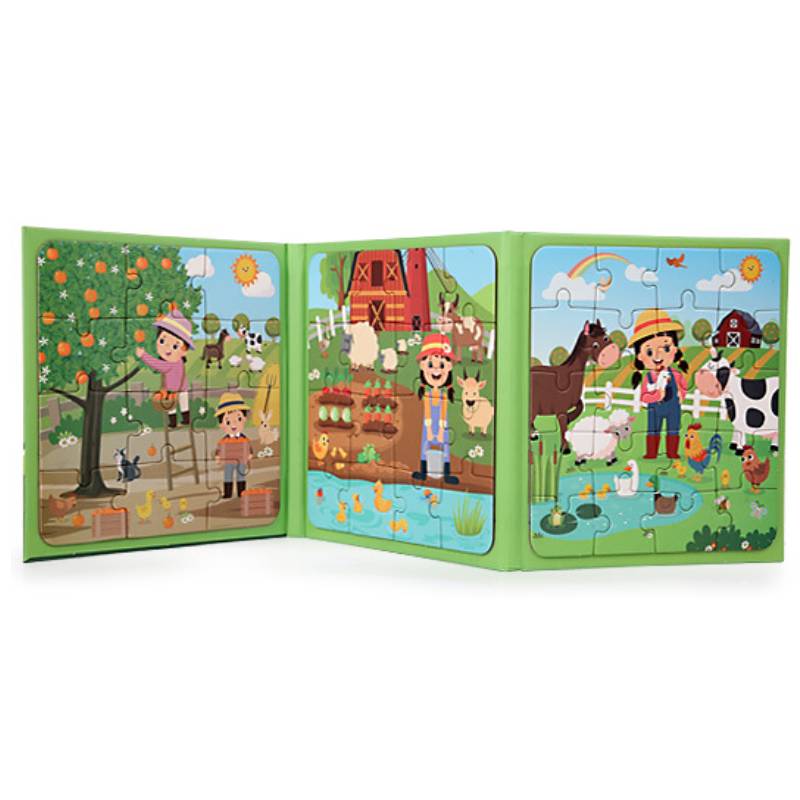 

Магнитная книга-пазл Складная книга Детская игрушка для раннего развития Несколько тем для подарков Style I