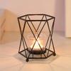 Vintage Geometrischer Kerzenhalter Metall Teelichthalter für Heimtischdekoration Party Hochzeit Wohnzimmer Weihnachtsdeko