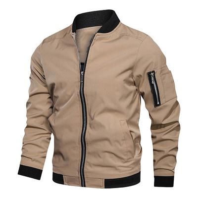 USA Size Men's Lightweight Bomber Jacket for Spring Autumn - Casual Flight Pilot Varsity Baseball Coat