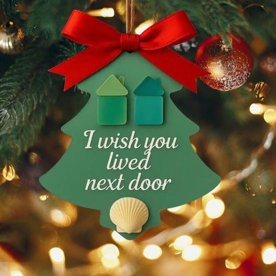 Strom/Ponožka Tvarované Mořské Sklo Přátelství Dekor Ručně Vyráběná Pobřežní Vánoční Závěsná Ozdoba na Vánoce Sváteční Domácí Dekorace