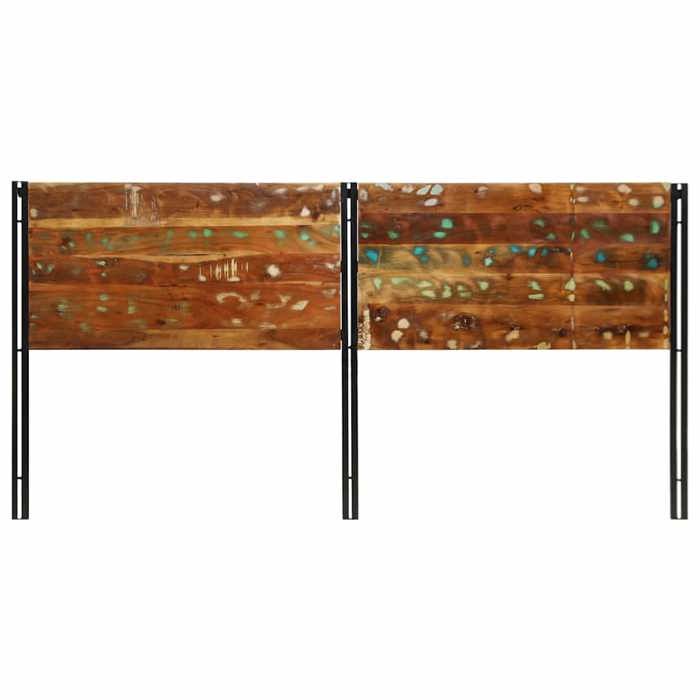 VidaXL Tête de lit 200 cm bois massif récupéré et fer, tête de lit à panneau, tête de lit double, tête de lit pour lit 4017559