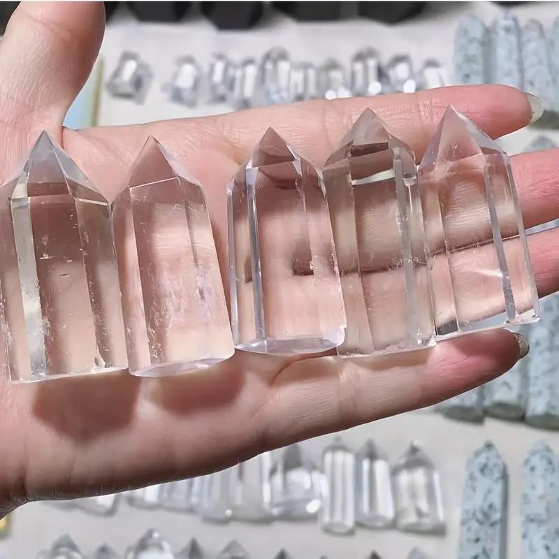 1pc Stunning Natural Clear Quartz Stone Point Crystal Tower for Home And Office Decoration And Holiday Gift