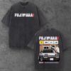 Mens Tofu Shop Drift Car Anime Graphic T Shirt Black Y2K Streetwear S-2XL