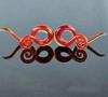 Earlobe Expanders: Glass Snail Design Body Piercing Jewelry