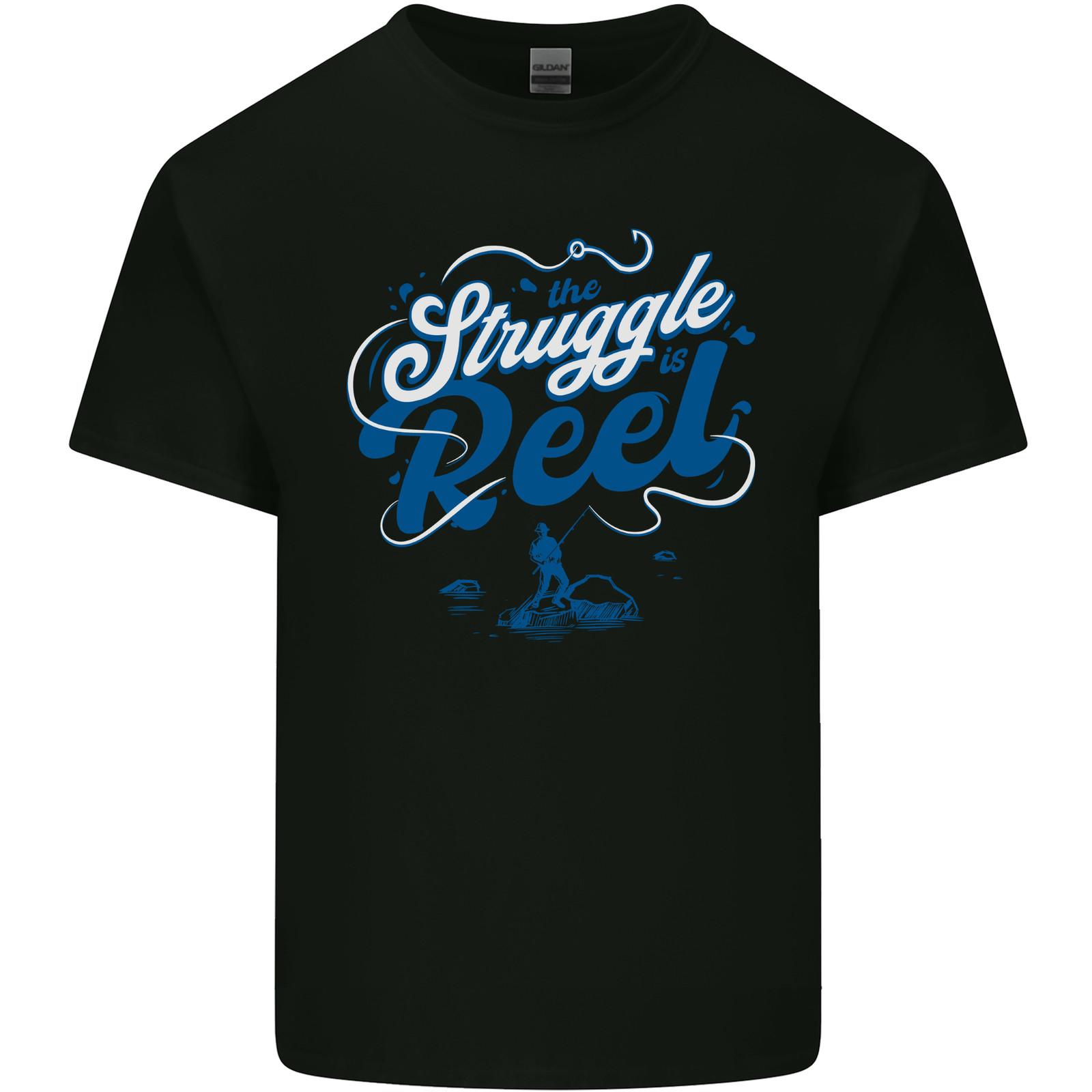 The Struggle is Real Funny Fishing Fisherman Mens Light Cotton T-Shirt M