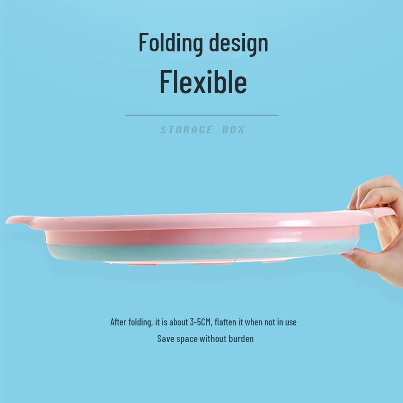 Portable Silicone Foldable Wash Basin - Large, Durable, Multi-purpose for Dorm or Foot Use