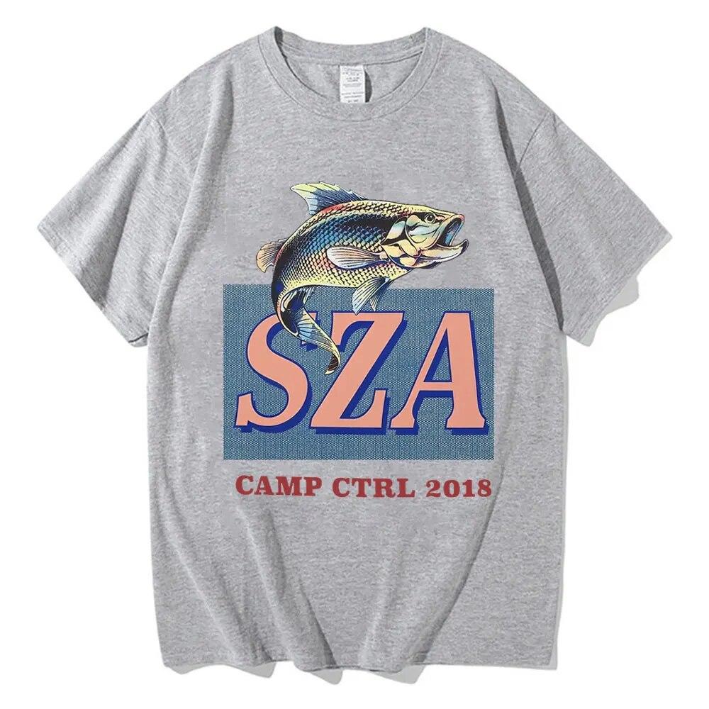 SZA Camp Ctrl 2018 Grafické tričko Módní styl Hip Hop Volná trička Krátký rukáv Bavlna Běžné Unisex Dámské Tričko Streetwear