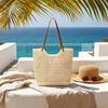 Crochet Shoulder Bag, Large Capacity Tote Bag, Lightweight Knit Handbag, Summer Beach Tote Purse for Women Holiday Commuting Daily Use