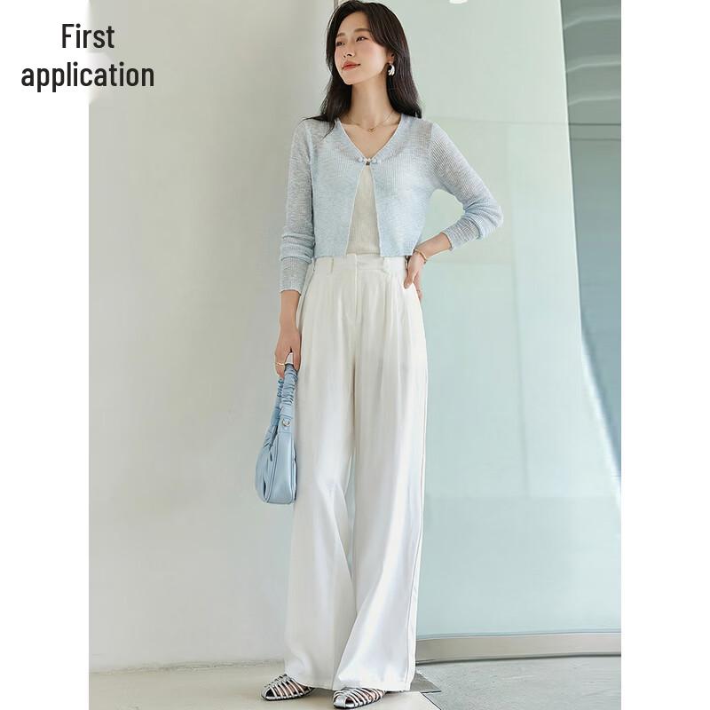 Cardigan sottile da donna a scollo a V