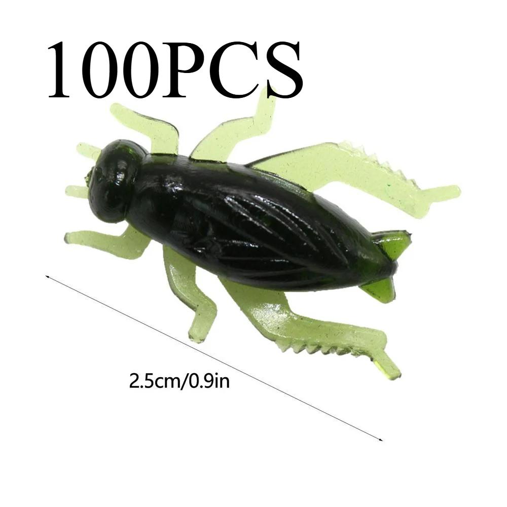 50/100PCS Artificial Fishing Bait Fishing Bait Soft Fishing Lure Fake Artificial Lure Soft Silicone Cricket Bait Insects Bait